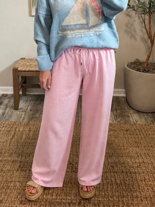 Pink Sands Linen Pants