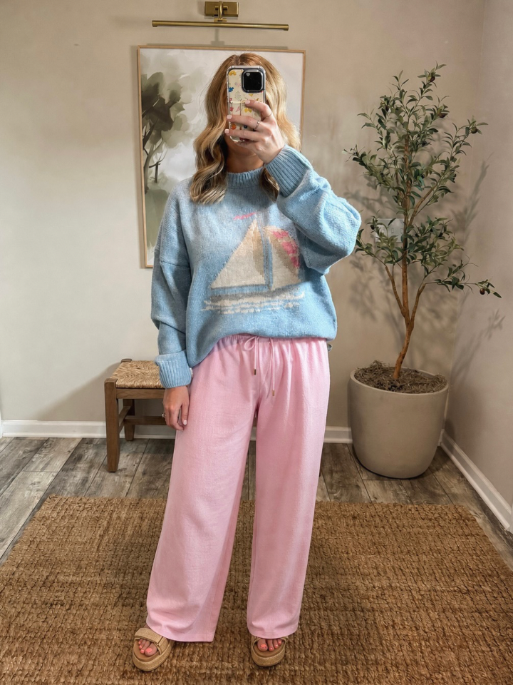 Pink Sands Linen Pants