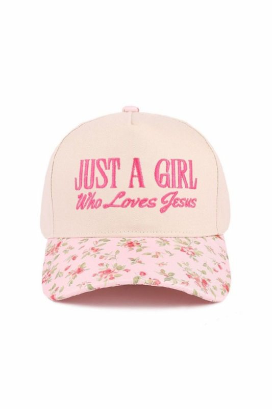 Just A Girl Who Loves Jesus Hat - Floral