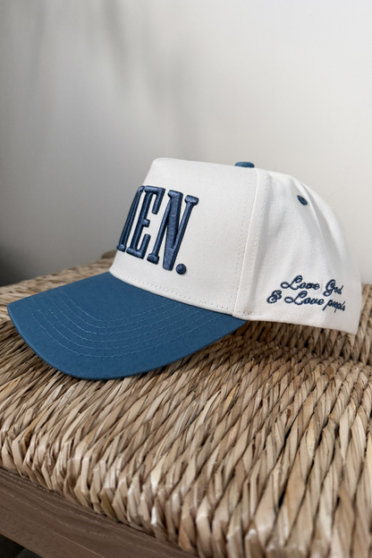 Amen Vintage Trucker Hat - Slate Blue
