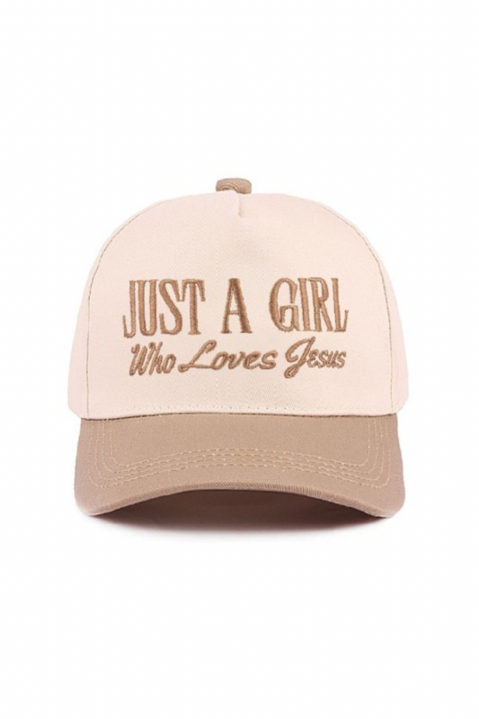 Just A Girl Who Loves Jesus Hat - Ash Mocha