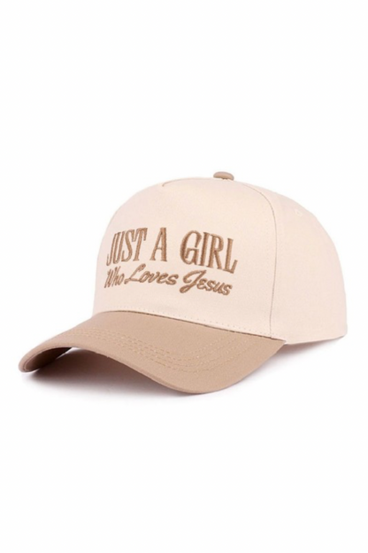 Just A Girl Who Loves Jesus Hat - Ash Mocha