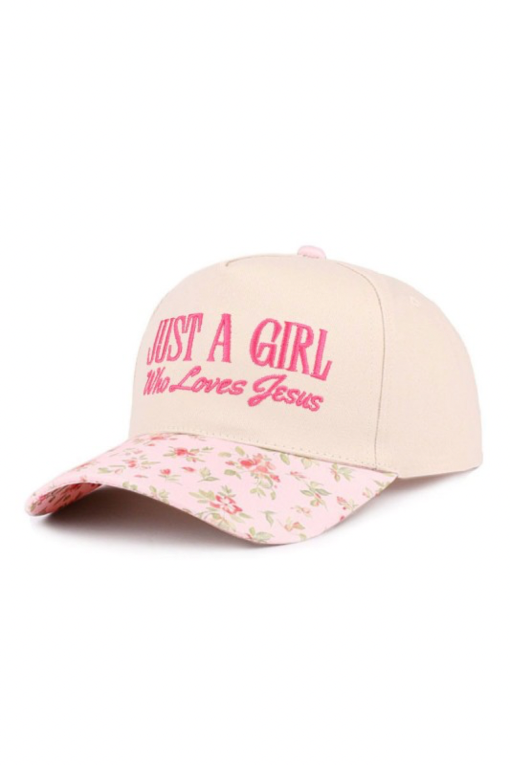 Just A Girl Who Loves Jesus Hat - Floral